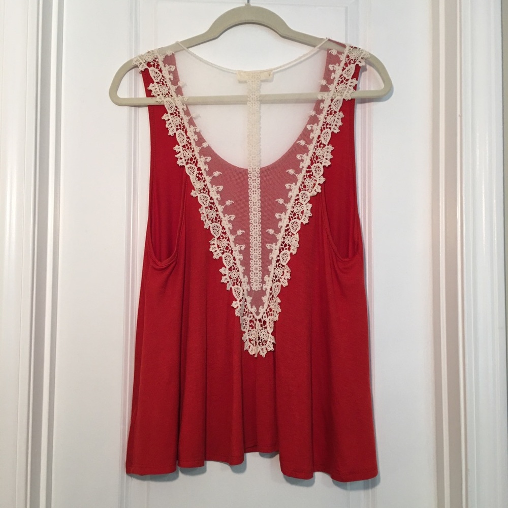 Beautiful Rust Colored Lace Top!